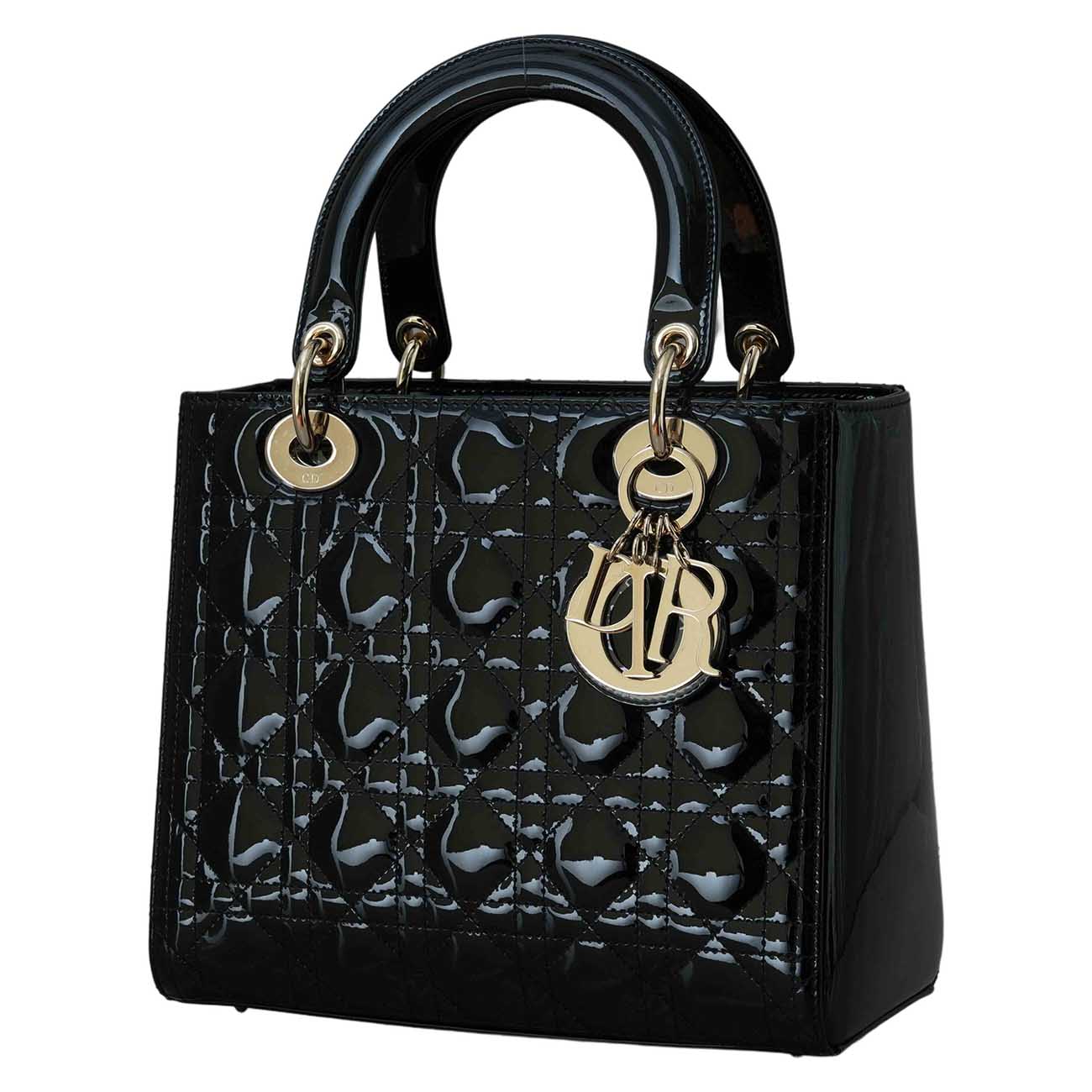 CHRISTIAN DIOR(USED)크리스찬디올 페이던트 레이디디올 미듐 토트 겸 숄더백